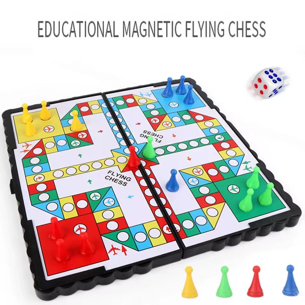 Magnetic Travel Chess - Opvouwbaar magnetisch vliegend schaakspel, kruipmat, draagbaar