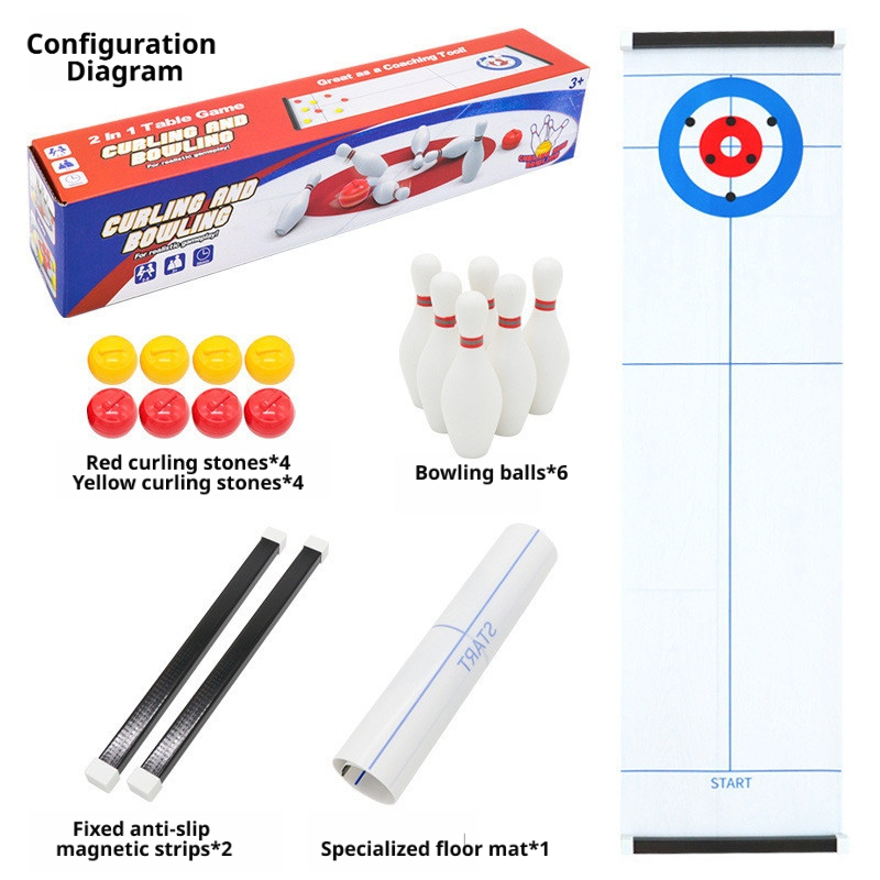 Board Game Live - Nieuw Mini Curling & Bowling Tafelspel,