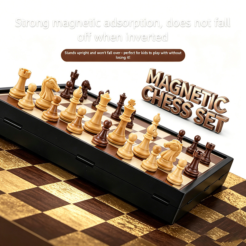 Magnetic Travel Chess - 24CM opvouwbaar magnetisch schaakspelbord, ideaal tafelblad