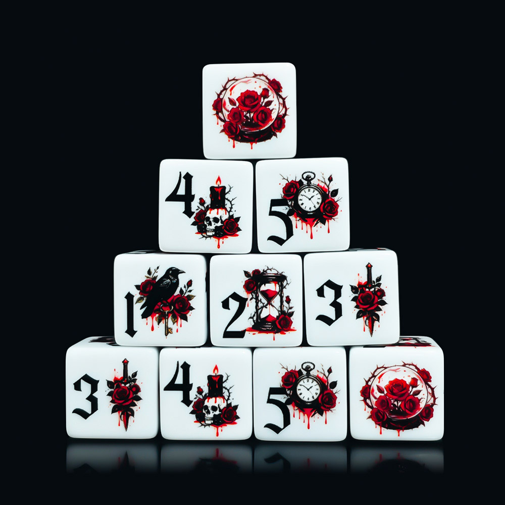 12 stuks Gothic Rose 16MM bedr - Board Game Live recensie en prijs