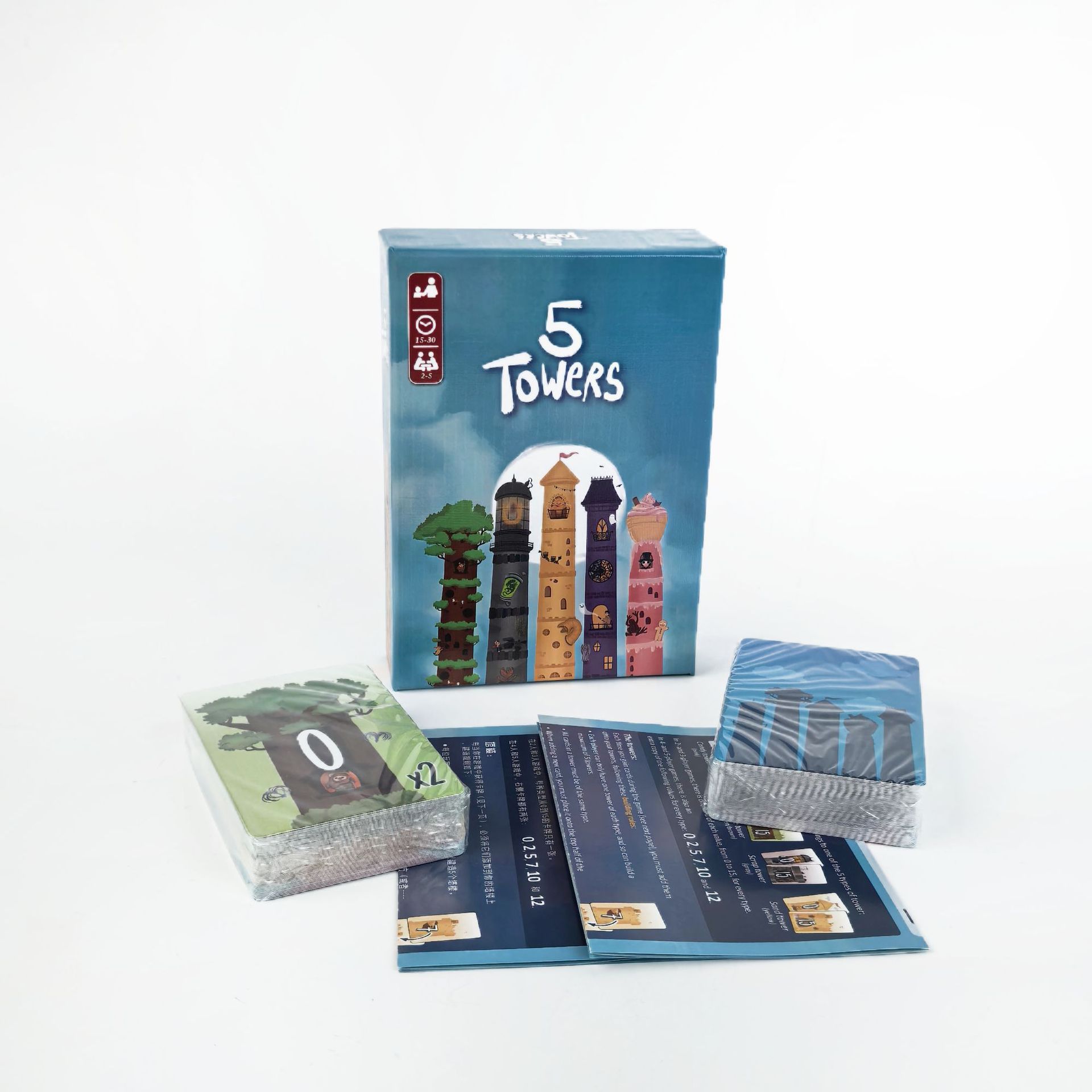 5 Towers Strategie Stapeltoren - Board Game For 5 Players recensie en prijs