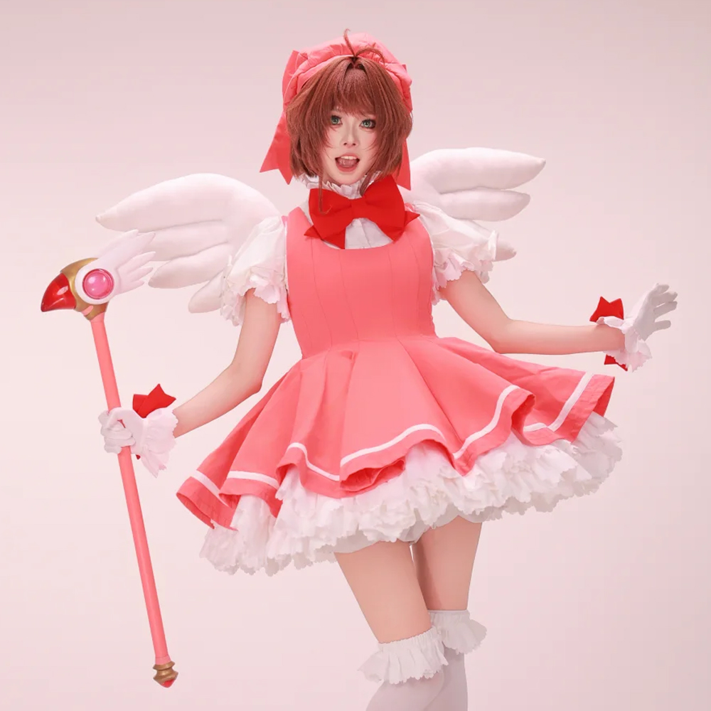Kinomoto Sakura Cosplay Roze L - Board Game Card recensie en prijs