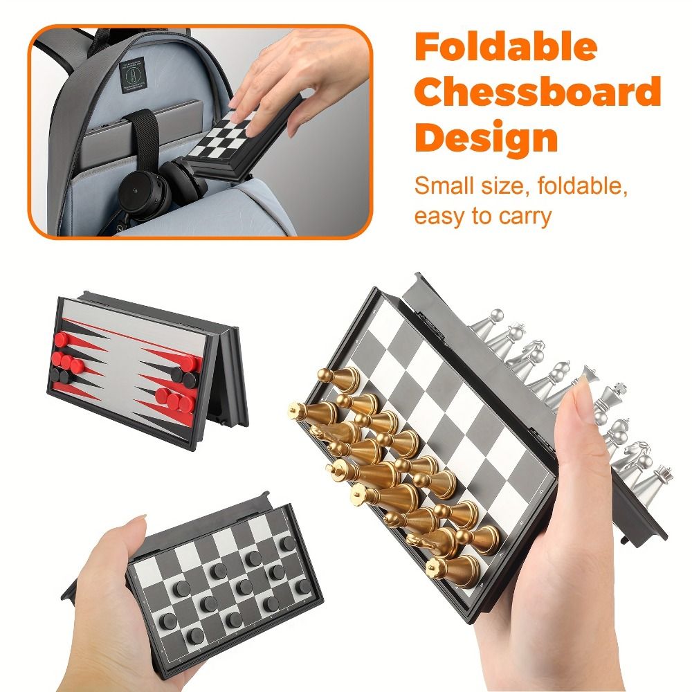 Zakformaat Goud Zilver Mini Sc - Magnetic Travel Chess recensie en prijs