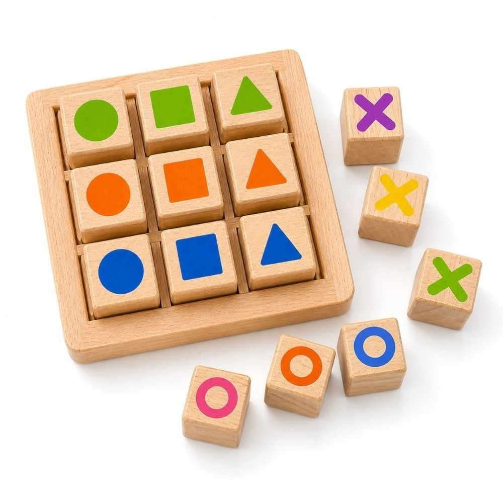 Draagbaar houten tic-tac-toe b - Board Game For 5 Players recensie en prijs