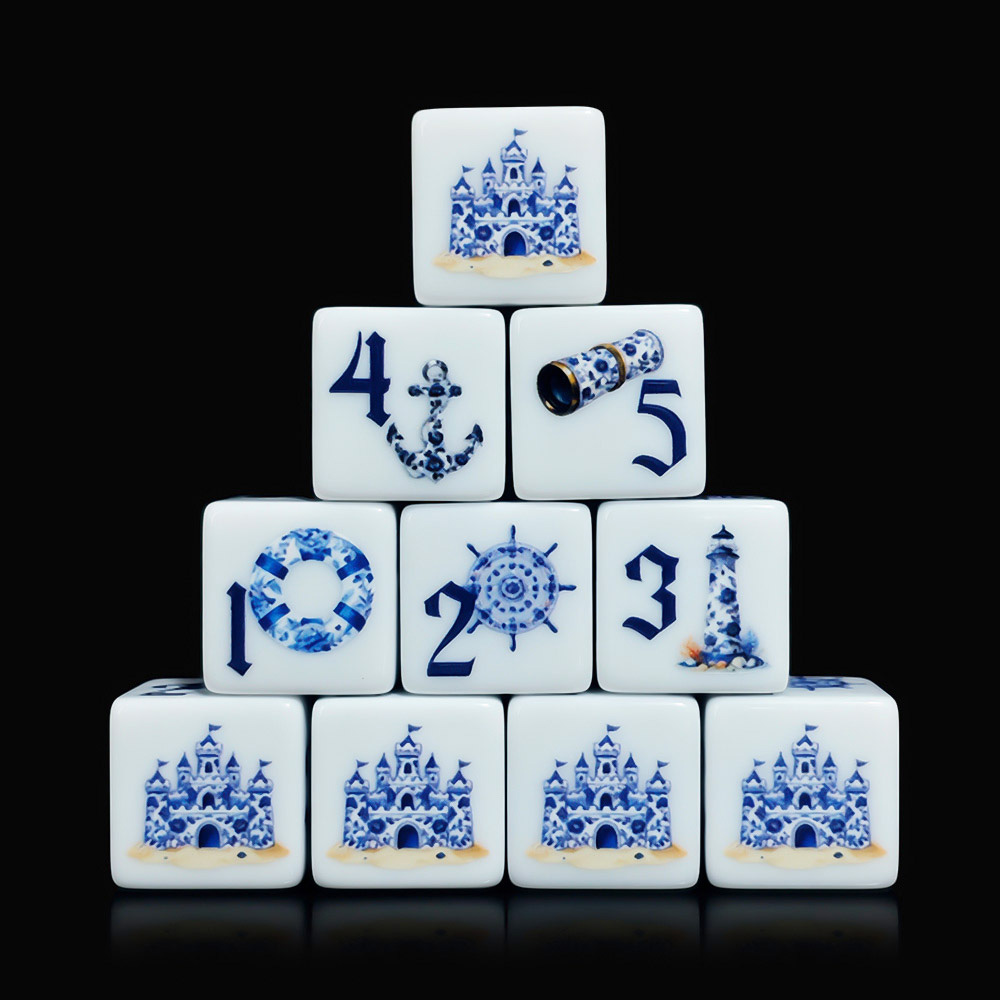 12 stuks blauwe nautische 16MM - Board Game Live recensie en prijs